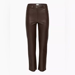 Aritzia Wilfred Melina Pants - size 0 - Rich mocha brown